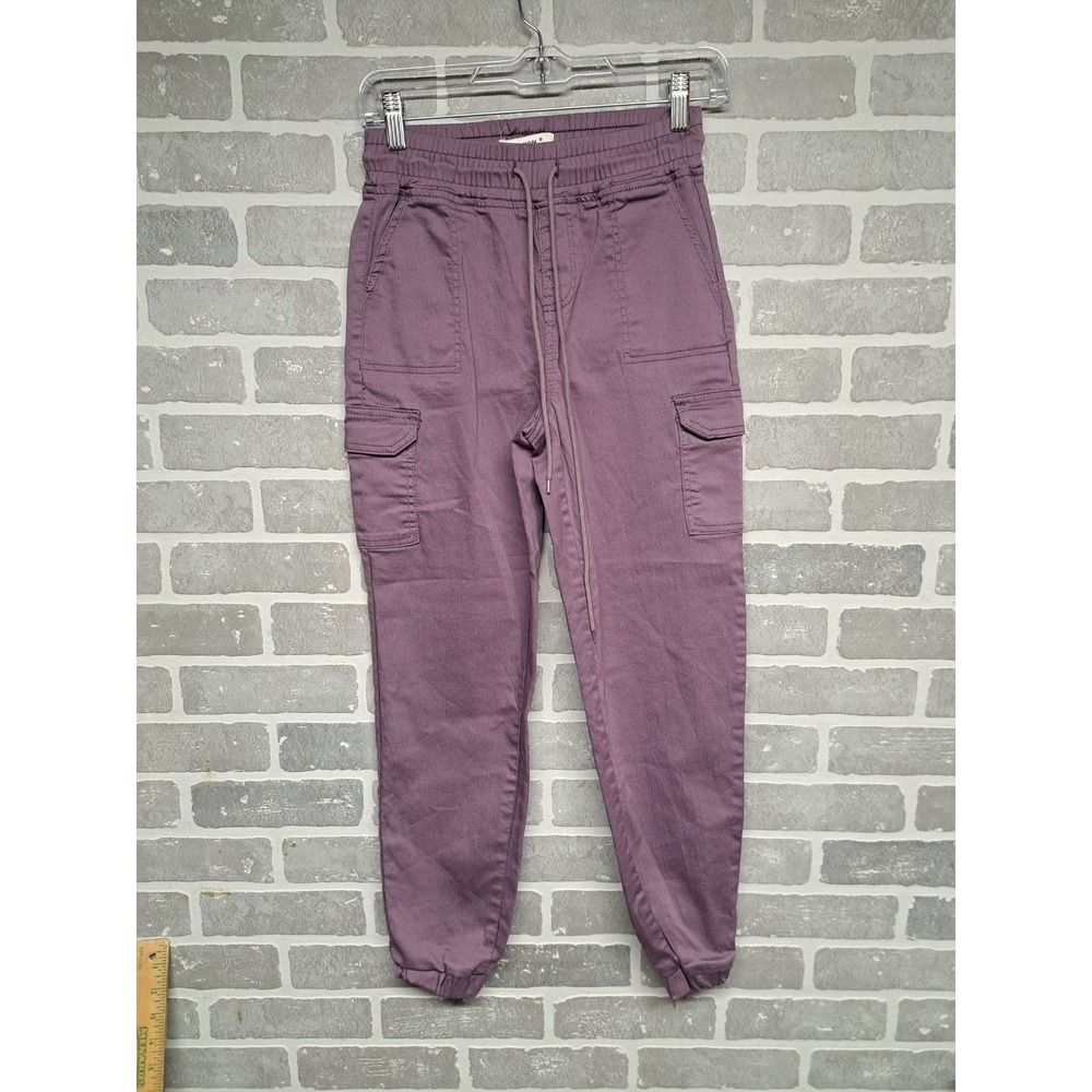 Blue Savvy Purple‎ Waist Elastic Cargo Juniors Joggers Pants Size 3